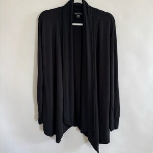 Athleta Pranayama Restore Wrap Black Medium Cardigan Pockets Thumbholes Lounge